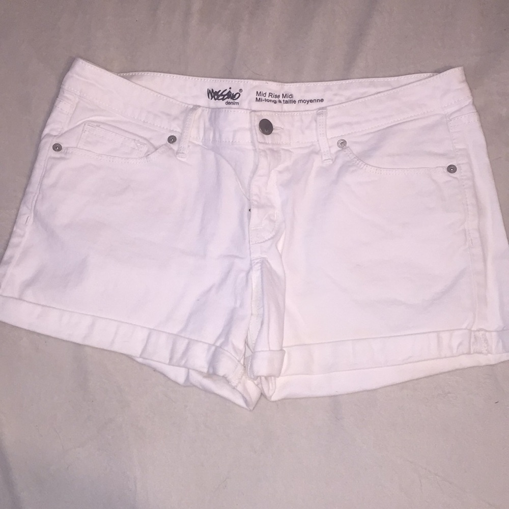 White denim shorts